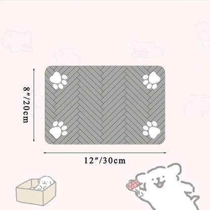 Absorbent Pet Feeding Mat with Waterproof Backing - Quick Dry Placemat for Dogs and Cats
